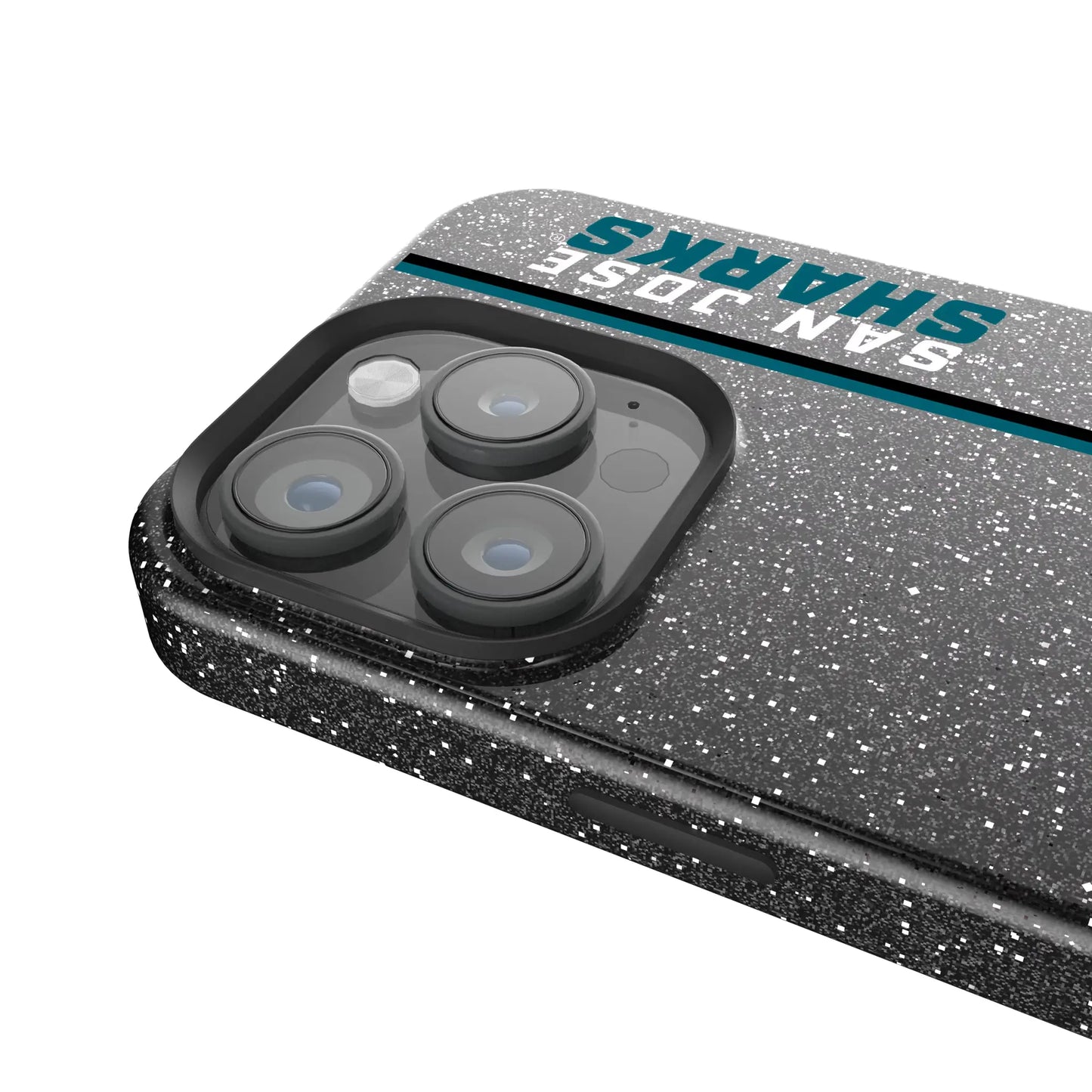 San Jose Sharks Sidebar Black Bling Phone Case for Apple iPhone