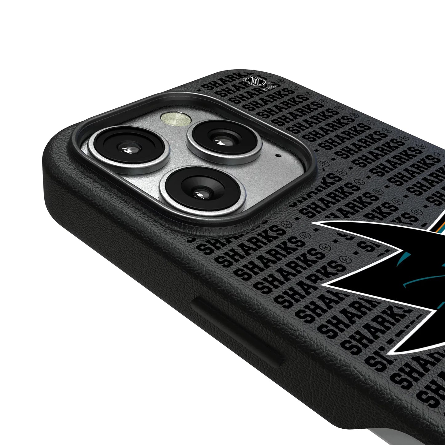 San Jose Sharks Text Backdrop MagSafe Compatible Phone Case for Apple iPhone