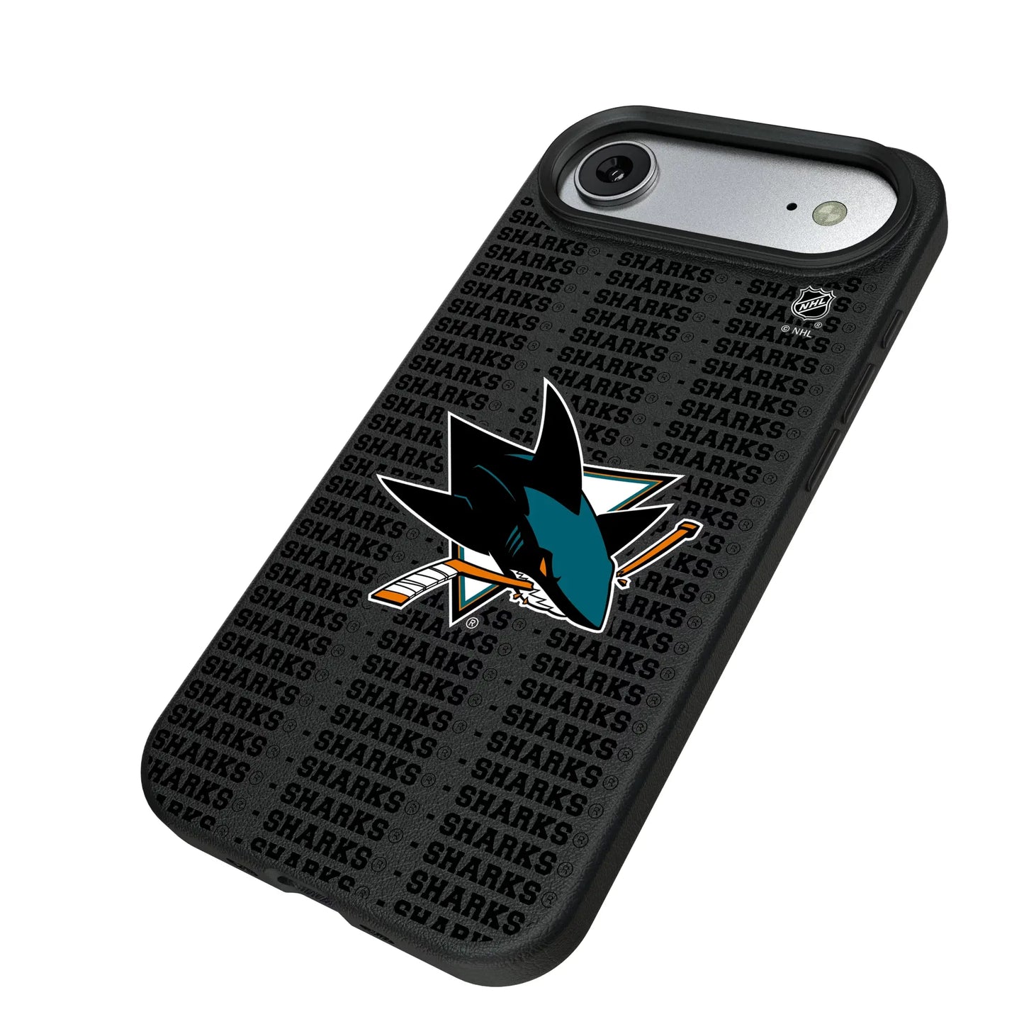 San Jose Sharks Text Backdrop MagSafe Compatible Phone Case for Apple iPhone