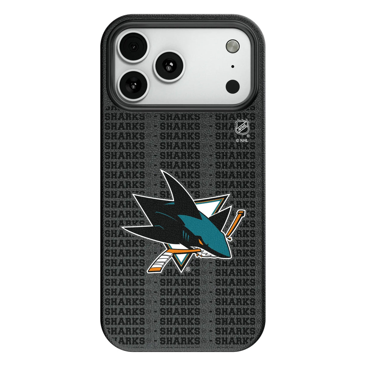 San Jose Sharks Text Backdrop MagSafe Compatible Phone Case for Apple iPhone
