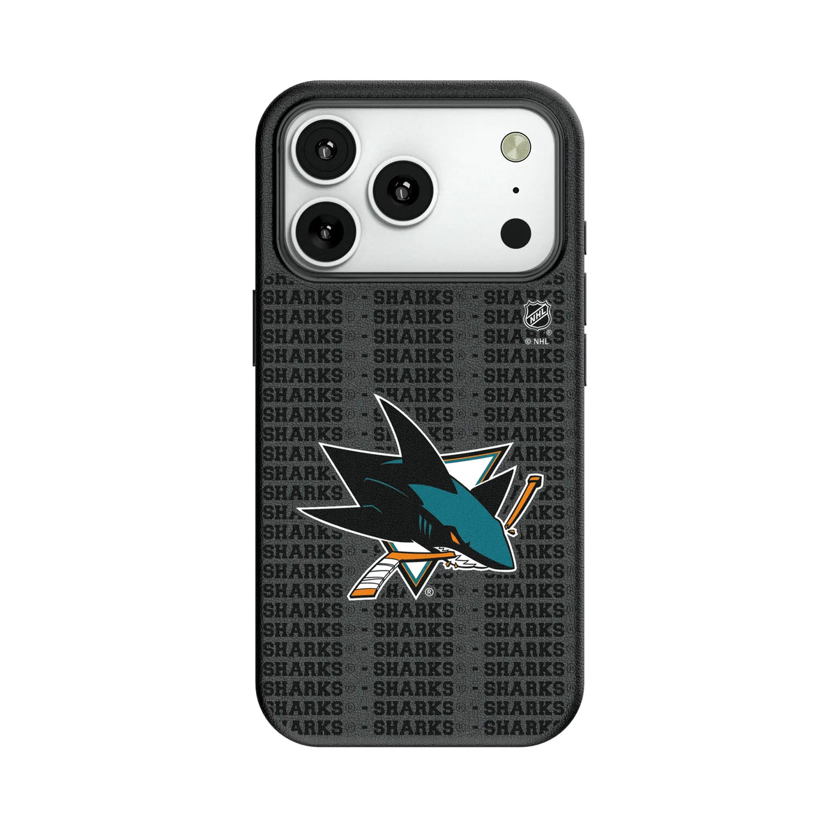 San Jose Sharks Text Backdrop MagSafe Compatible Phone Case for Apple iPhone
