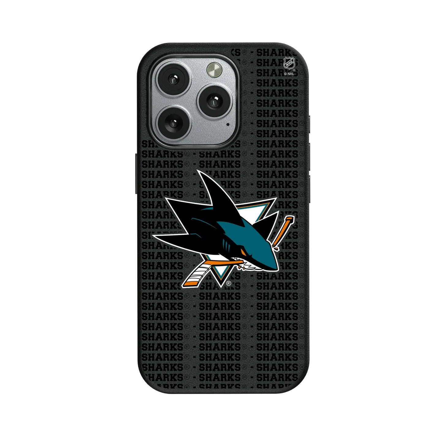 San Jose Sharks Text Backdrop MagSafe Compatible Phone Case for Apple iPhone