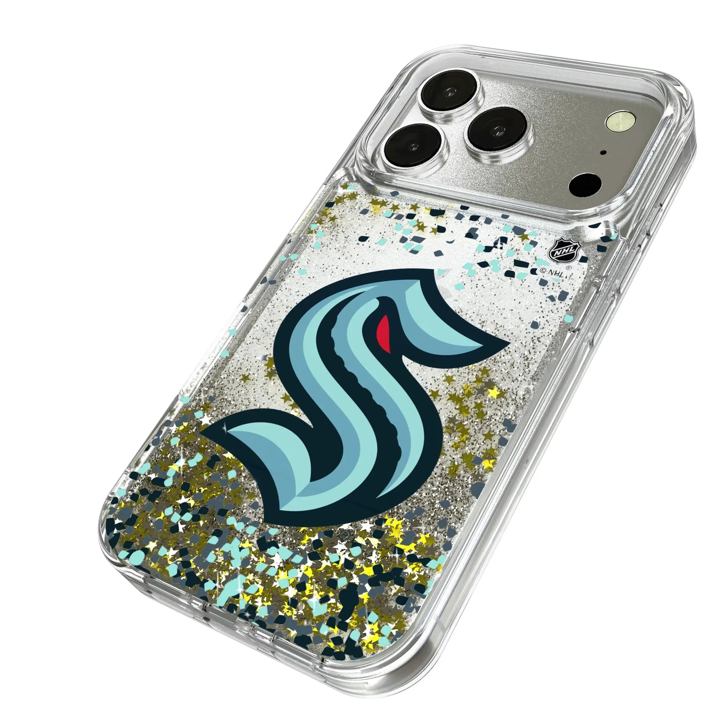 Seattle Kraken Confetti Glitter Phone Case for Apple iPhone