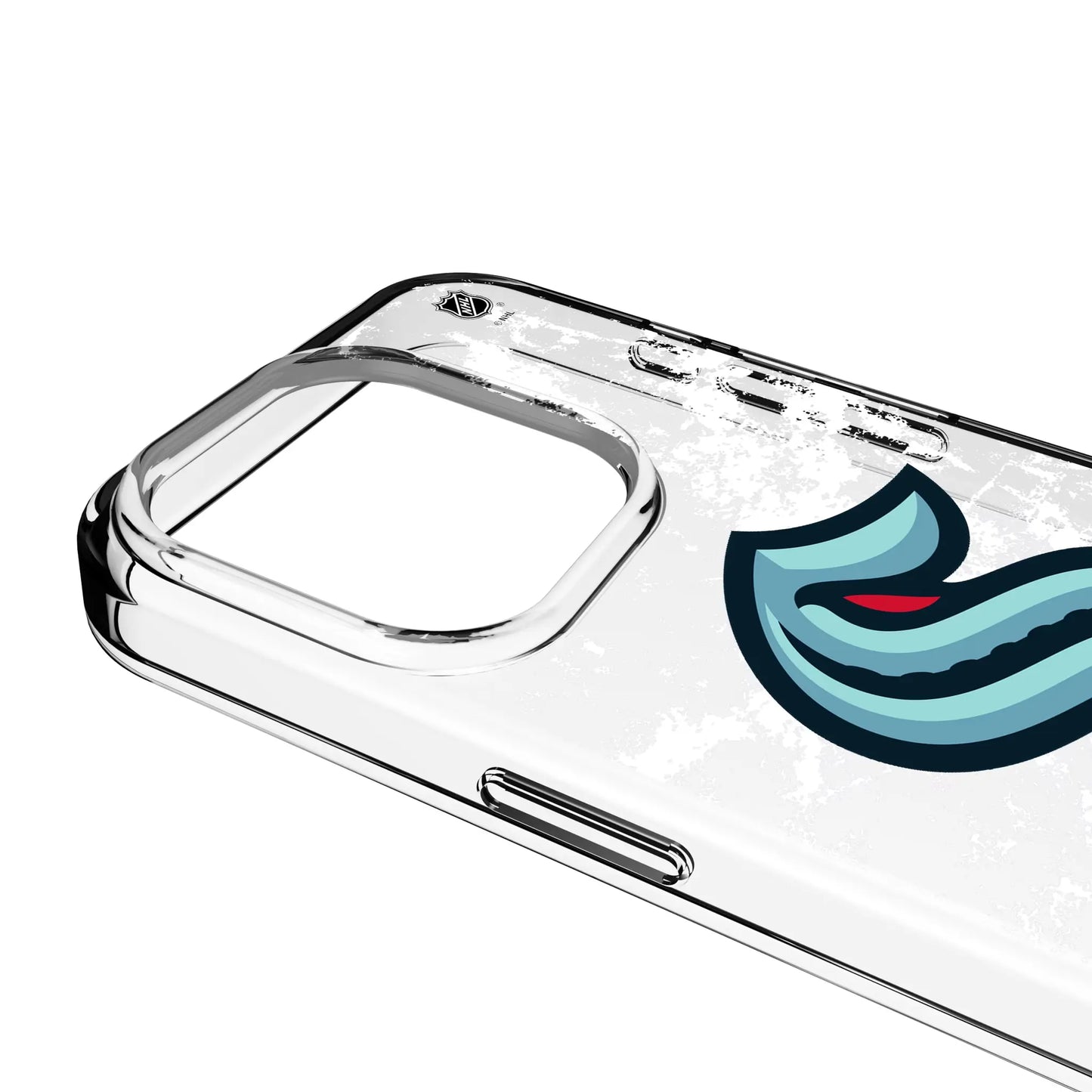 Seattle Kraken Ice Stripe Clear Phone Case for Apple iPhone