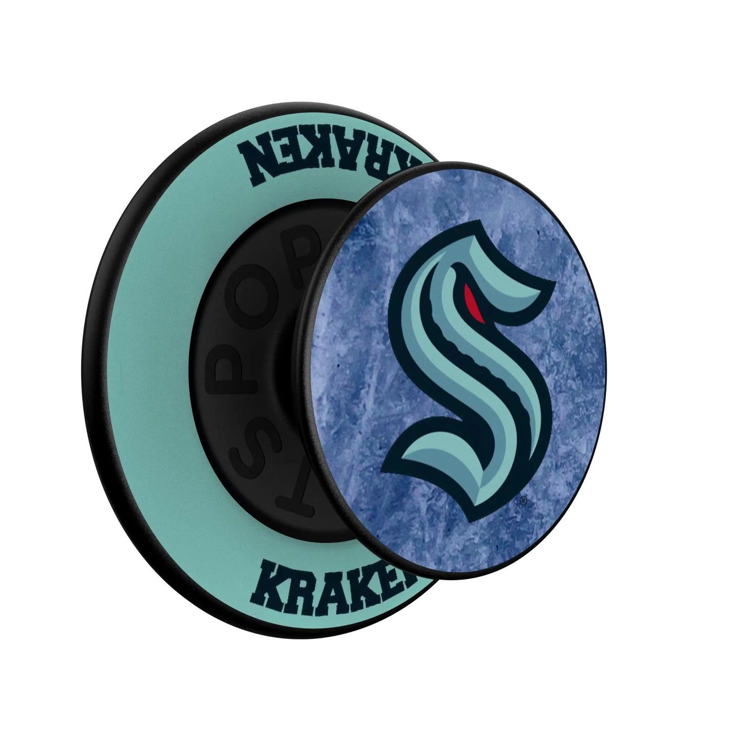 Seattle Kraken Ice Wordmark PopSockets Magnetic Phone Grip and Stand