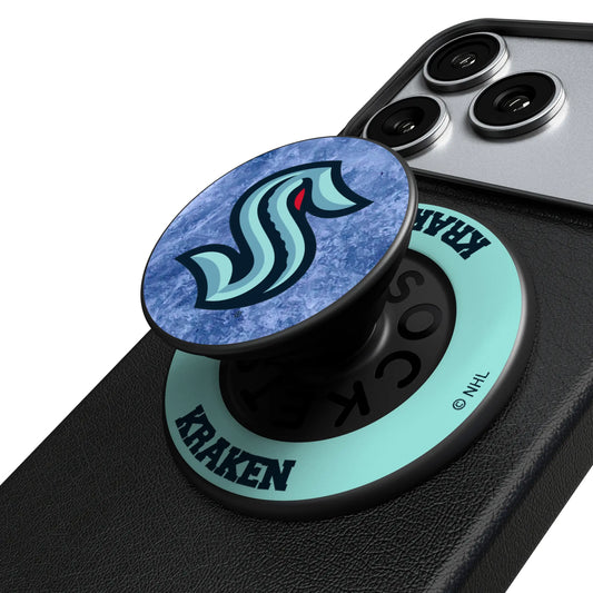 Seattle Kraken Ice Wordmark PopSockets Magnetic Phone Grip and Stand