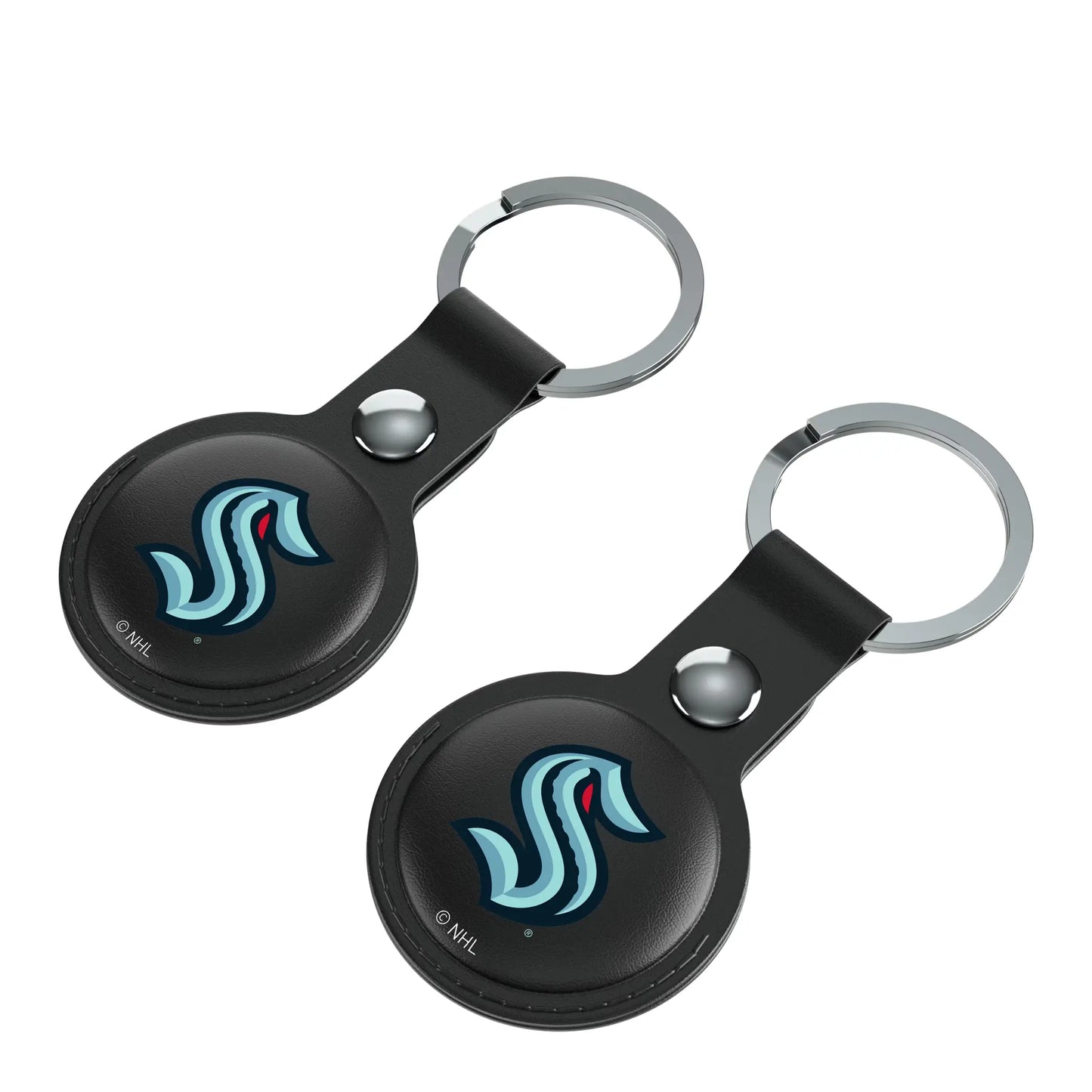 Seattle Kraken Insignia Black Airtag Holder 2-Pack