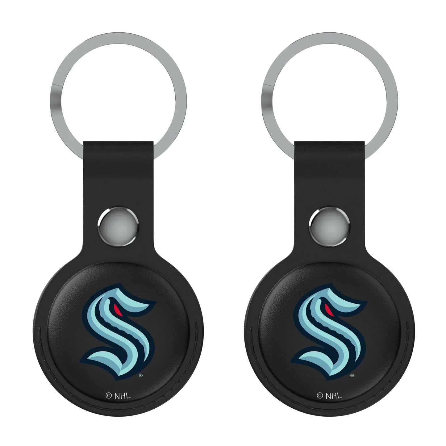 Seattle Kraken Insignia Black Airtag Holder 2-Pack