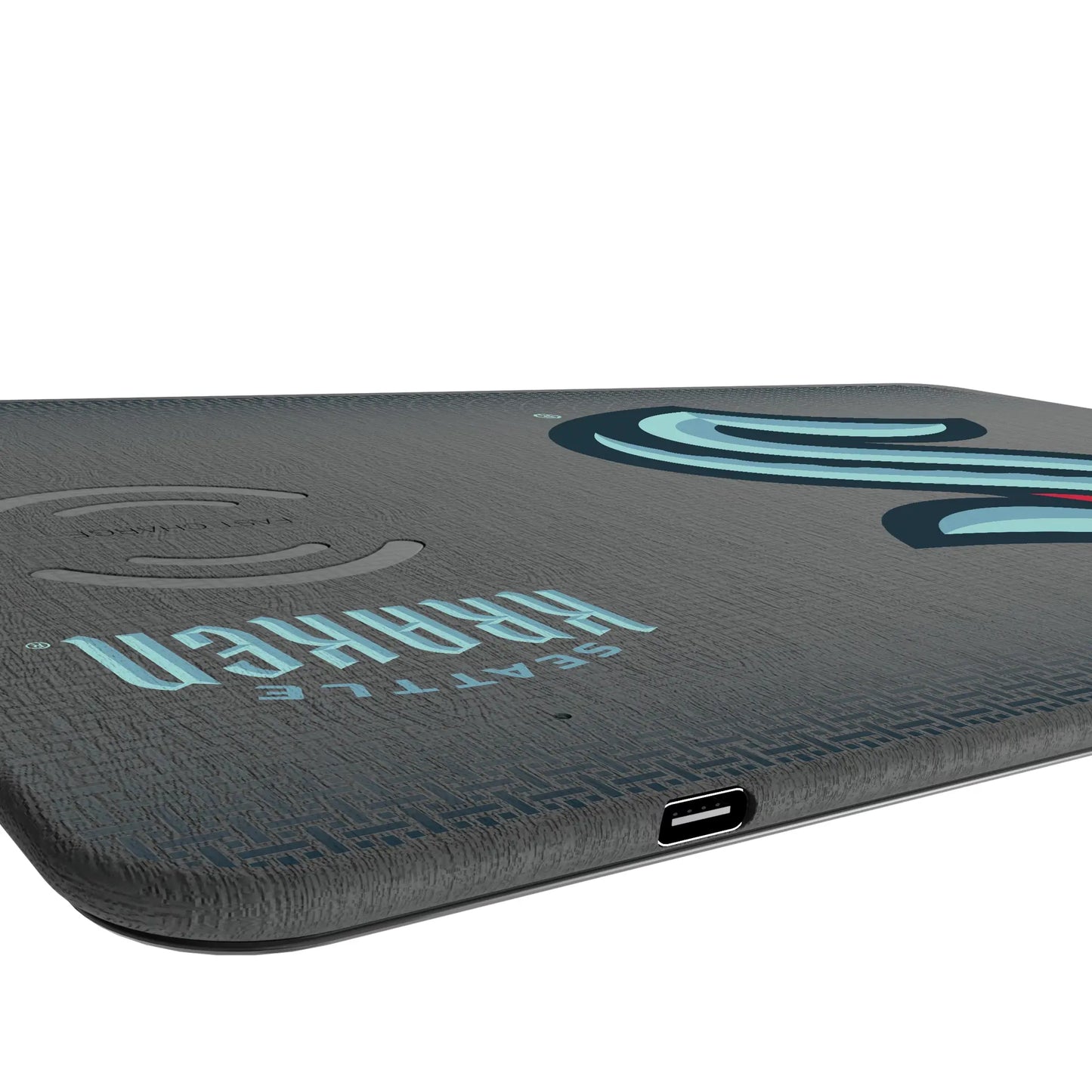 Seattle Kraken Linen 15-Watt Wireless Charger and Mouse Pad