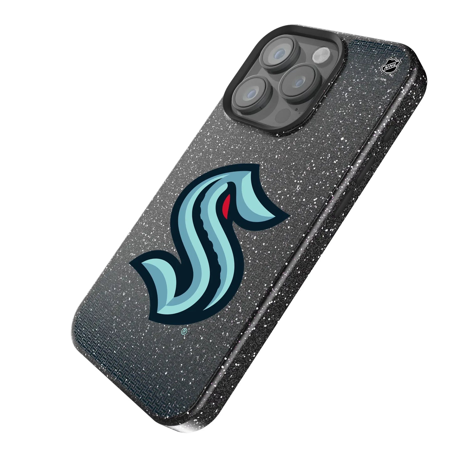 Seattle Kraken Linen Black Bling Phone Case for Apple iPhone