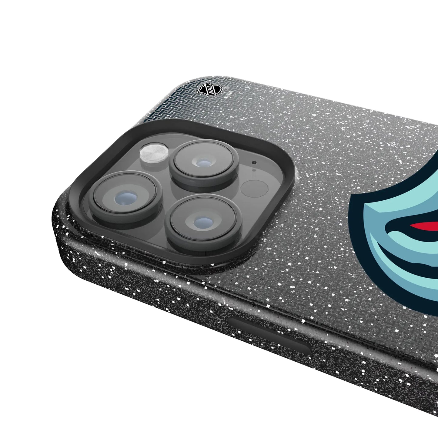 Seattle Kraken Linen Black Bling Phone Case for Apple iPhone