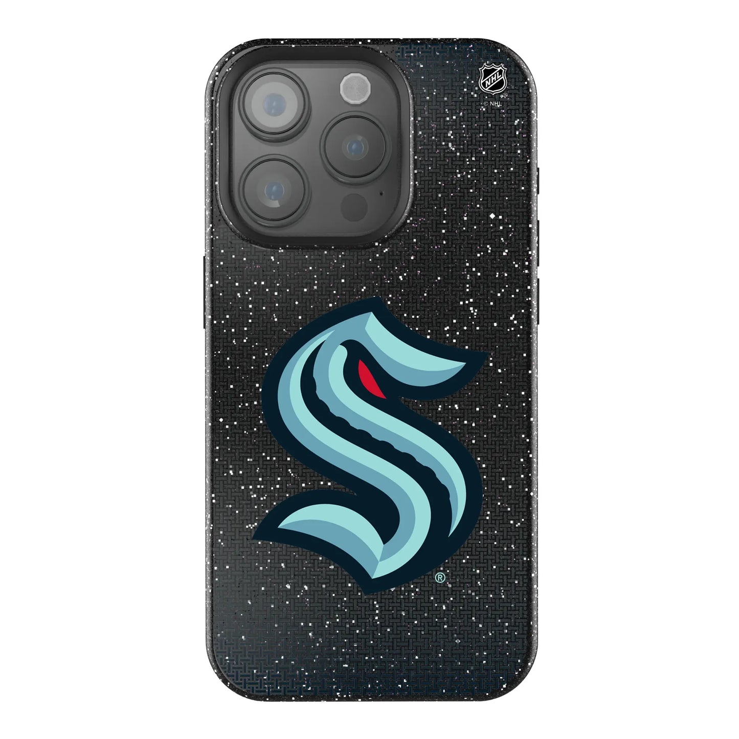 Seattle Kraken Linen Black Bling Phone Case for Apple iPhone
