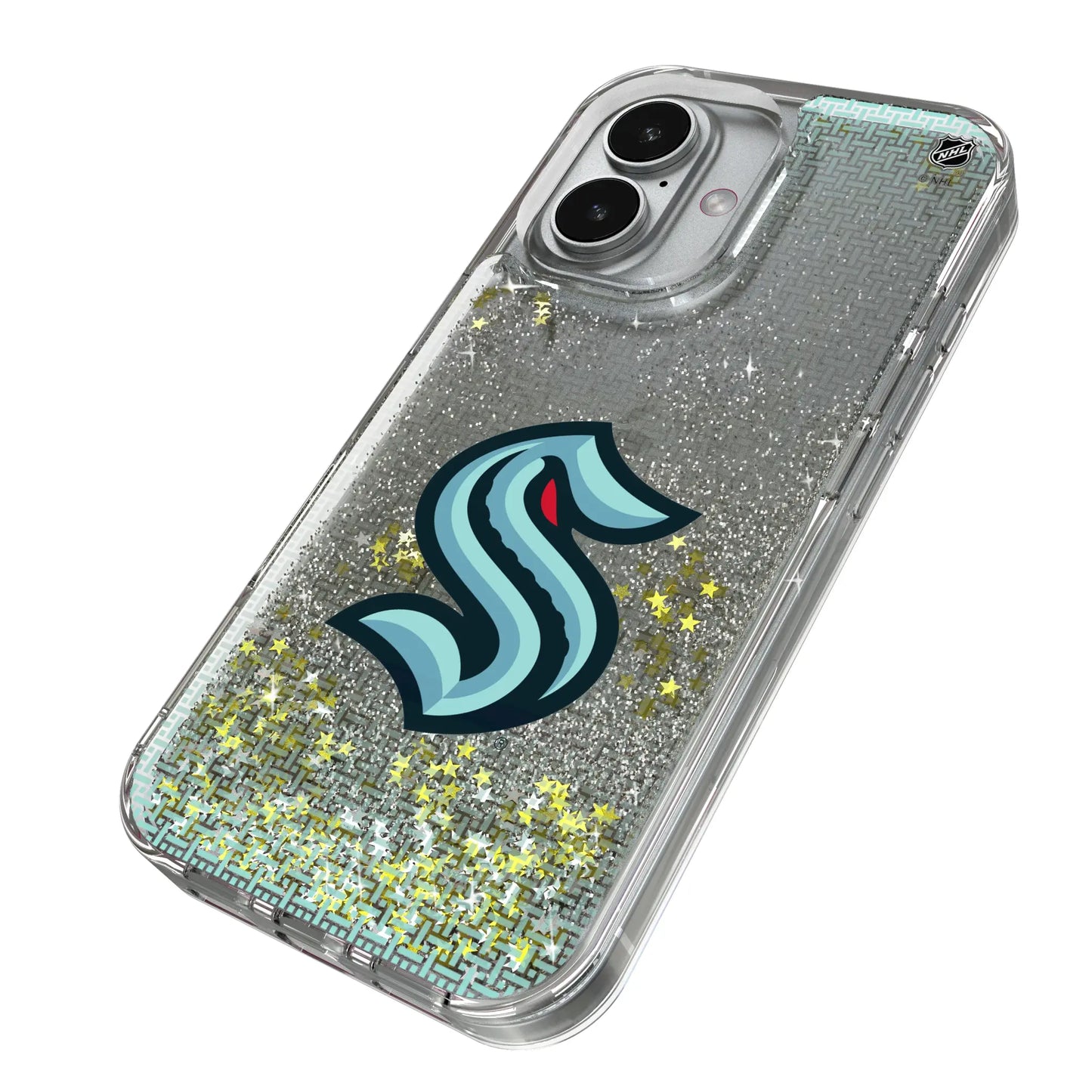 Seattle Kraken Linen Glitter Phone Case for Apple iPhone