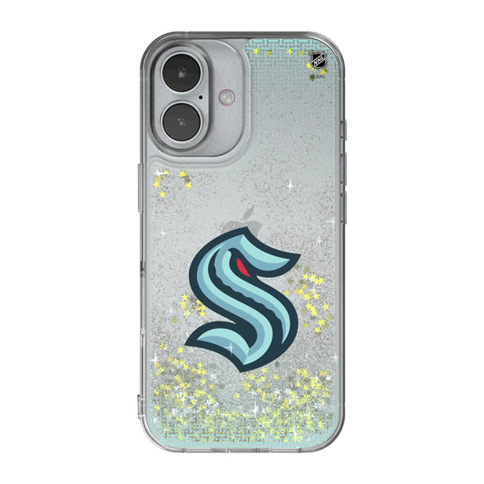 Seattle Kraken Linen Glitter Phone Case for Apple iPhone