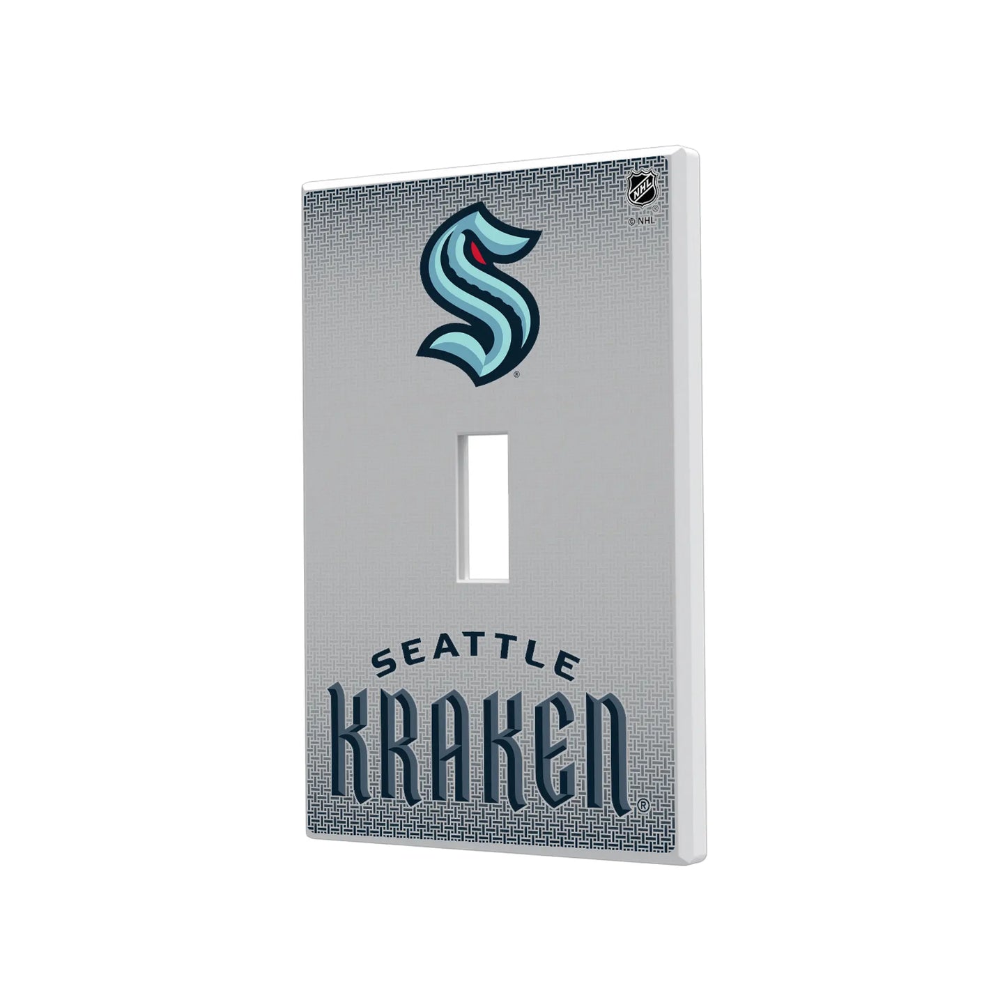 Seattle Kraken Linen Hidden-Screw Light Switch Plate