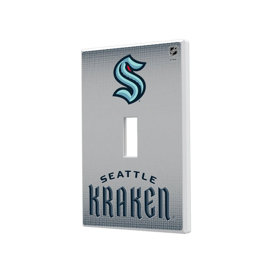 Seattle Kraken Linen Hidden-Screw Light Switch Plate