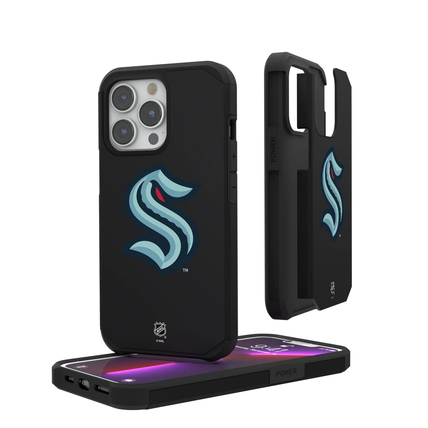 Seattle Kraken Monocolor Tilt Rugged Phone Case for Apple iPhone