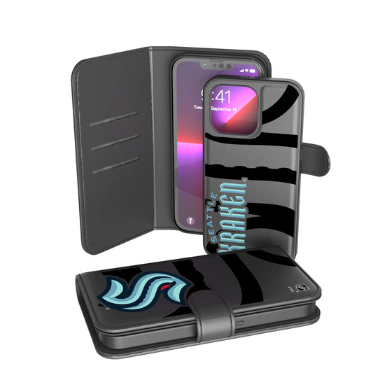 Seattle Kraken Monocolor Tilt Wallet Phone Case for Apple iPhone