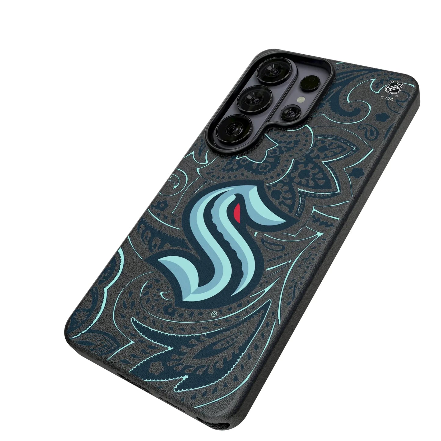 Seattle Kraken Paisley MagSafe Compatible Phone Case for Samsung Galaxy