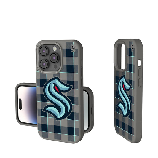 Seattle Kraken Plaid Soft Touch Phone Case for Apple iPhone