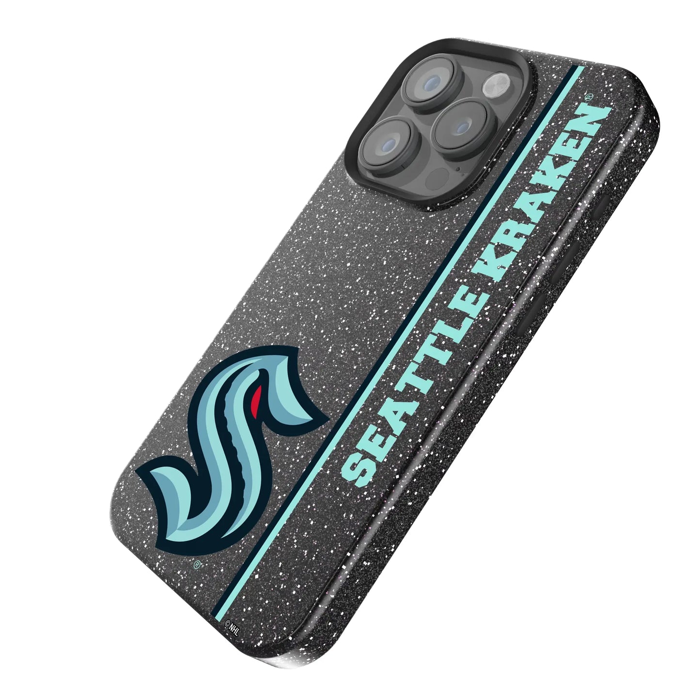 Seattle Kraken Sidebar Black Bling Phone Case for Apple iPhone