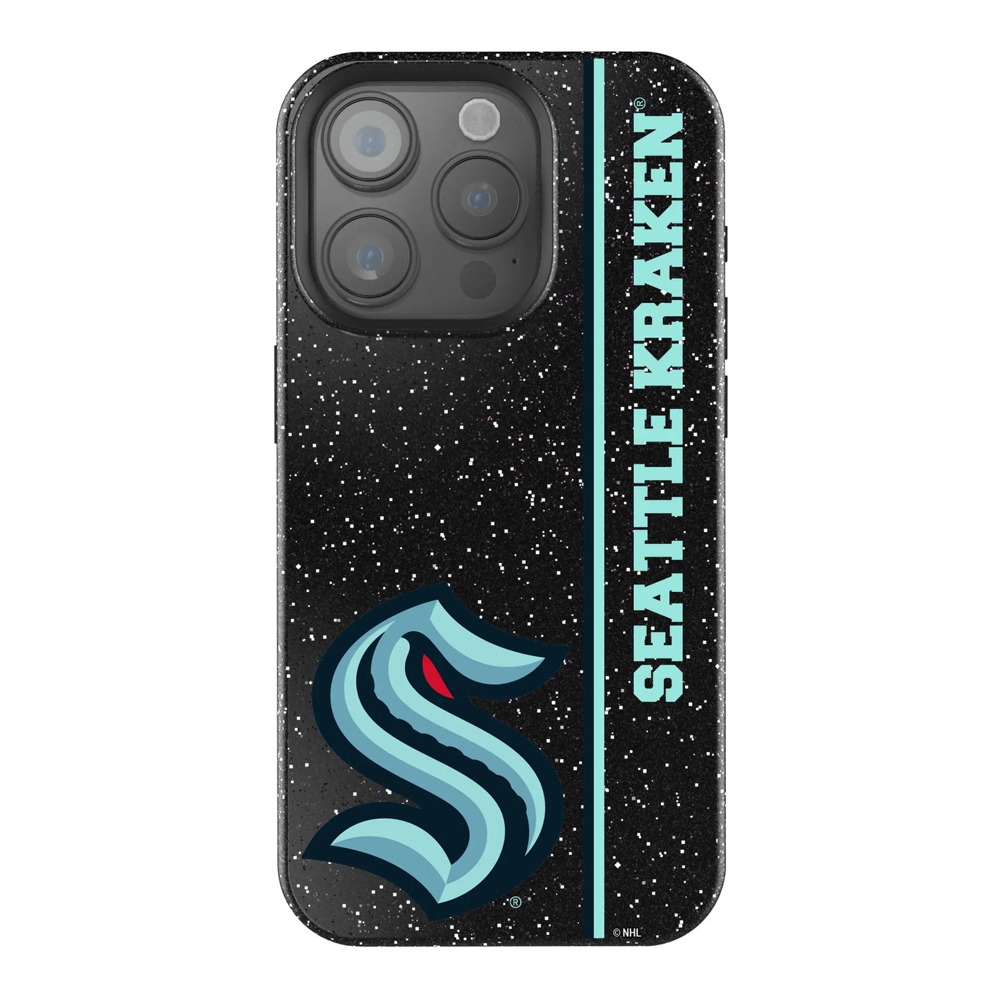 Seattle Kraken Sidebar Black Bling Phone Case for Apple iPhone