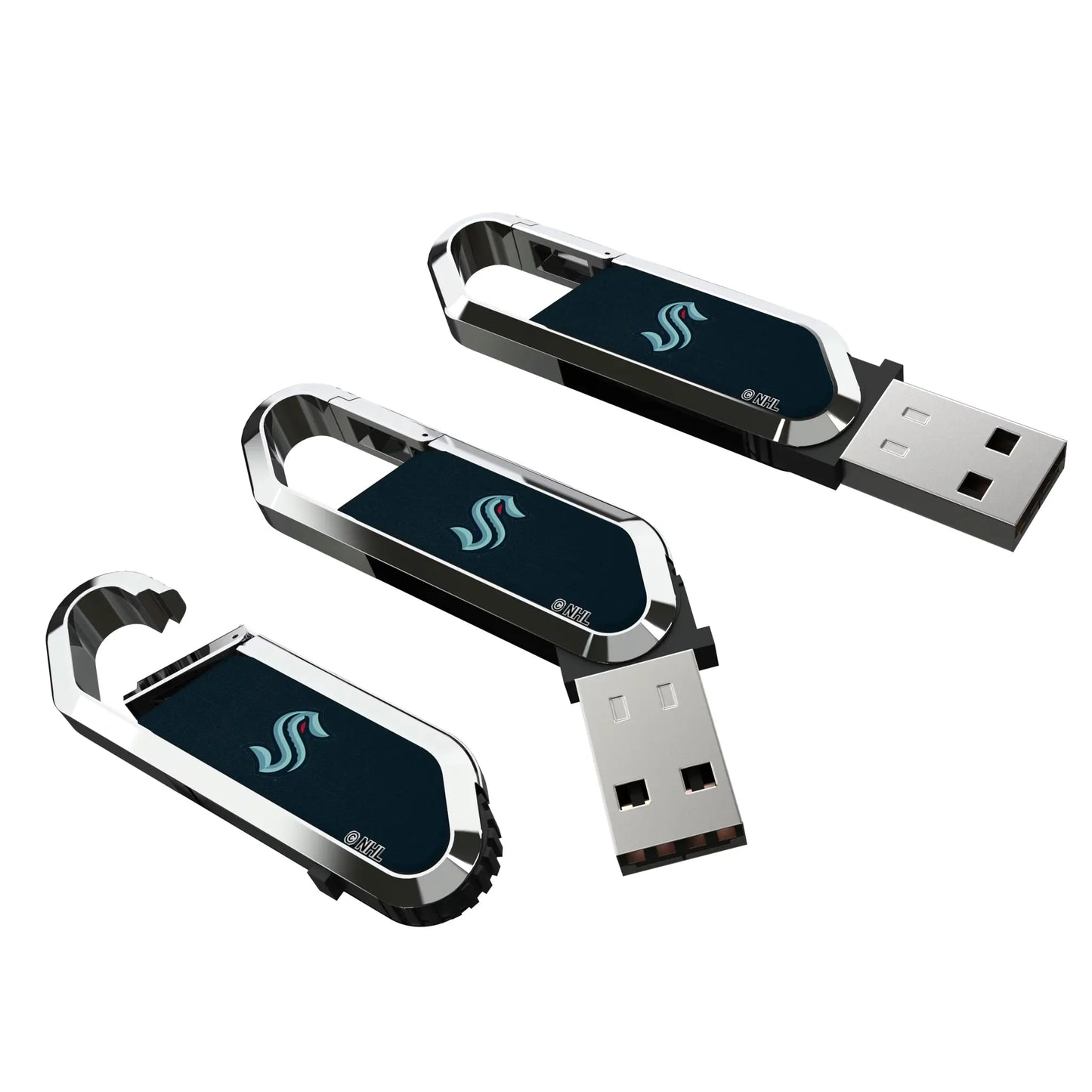 Seattle Kraken Solid USB 64GB Clip Style Flash Drive