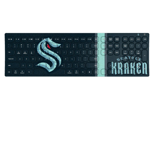 Seattle Kraken Stripe Curved Wireless Keyboard