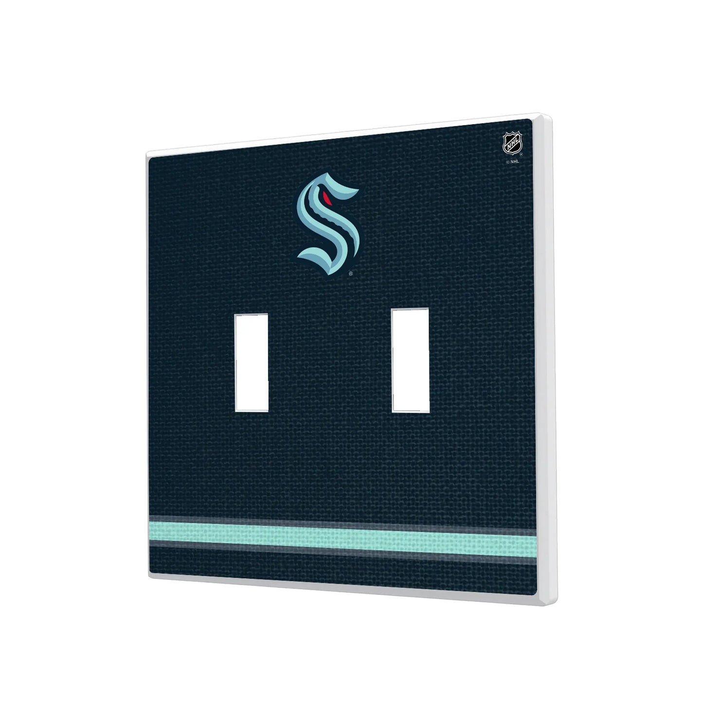 Seattle Kraken Stripe Hidden-Screw Light Switch Plate