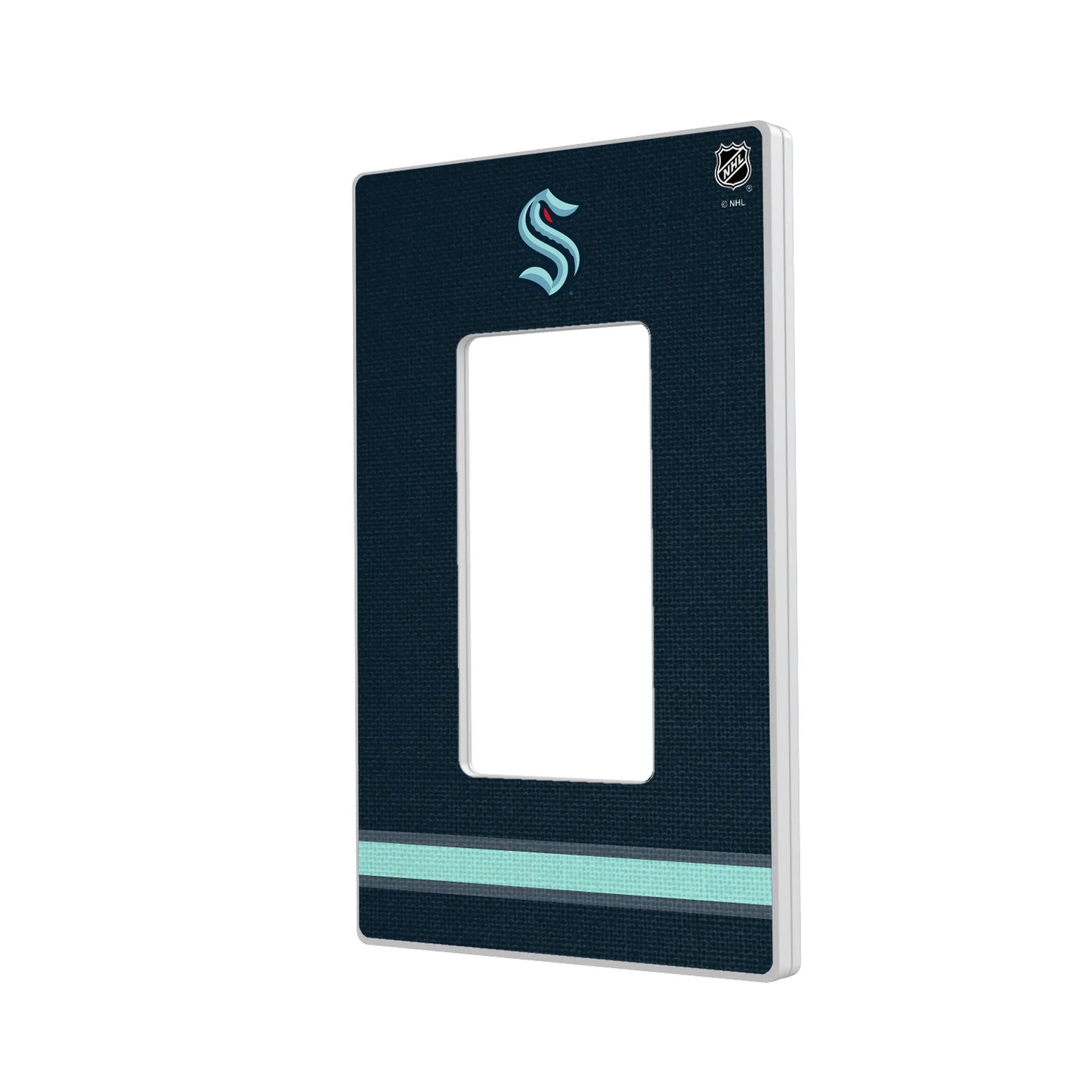 Seattle Kraken Stripe Hidden-Screw Light Switch Plate