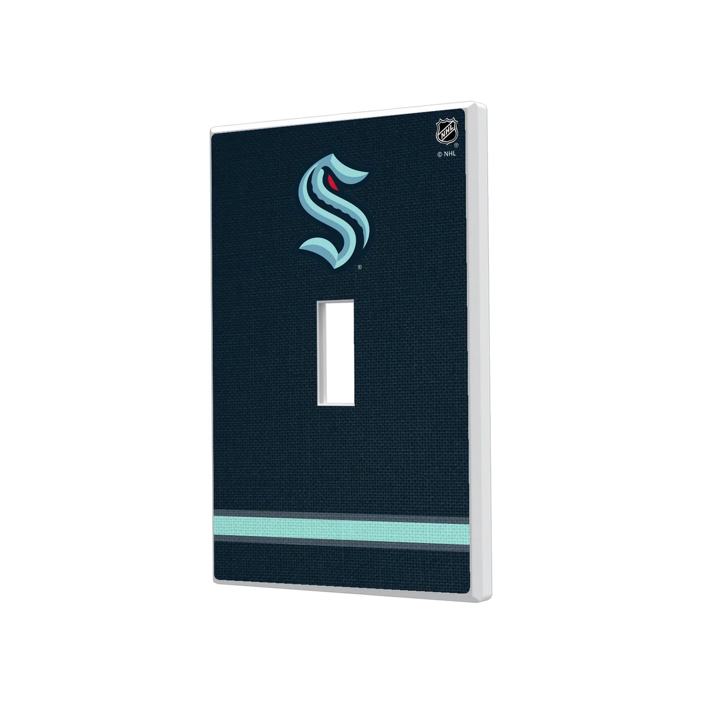 Seattle Kraken Stripe Hidden-Screw Light Switch Plate