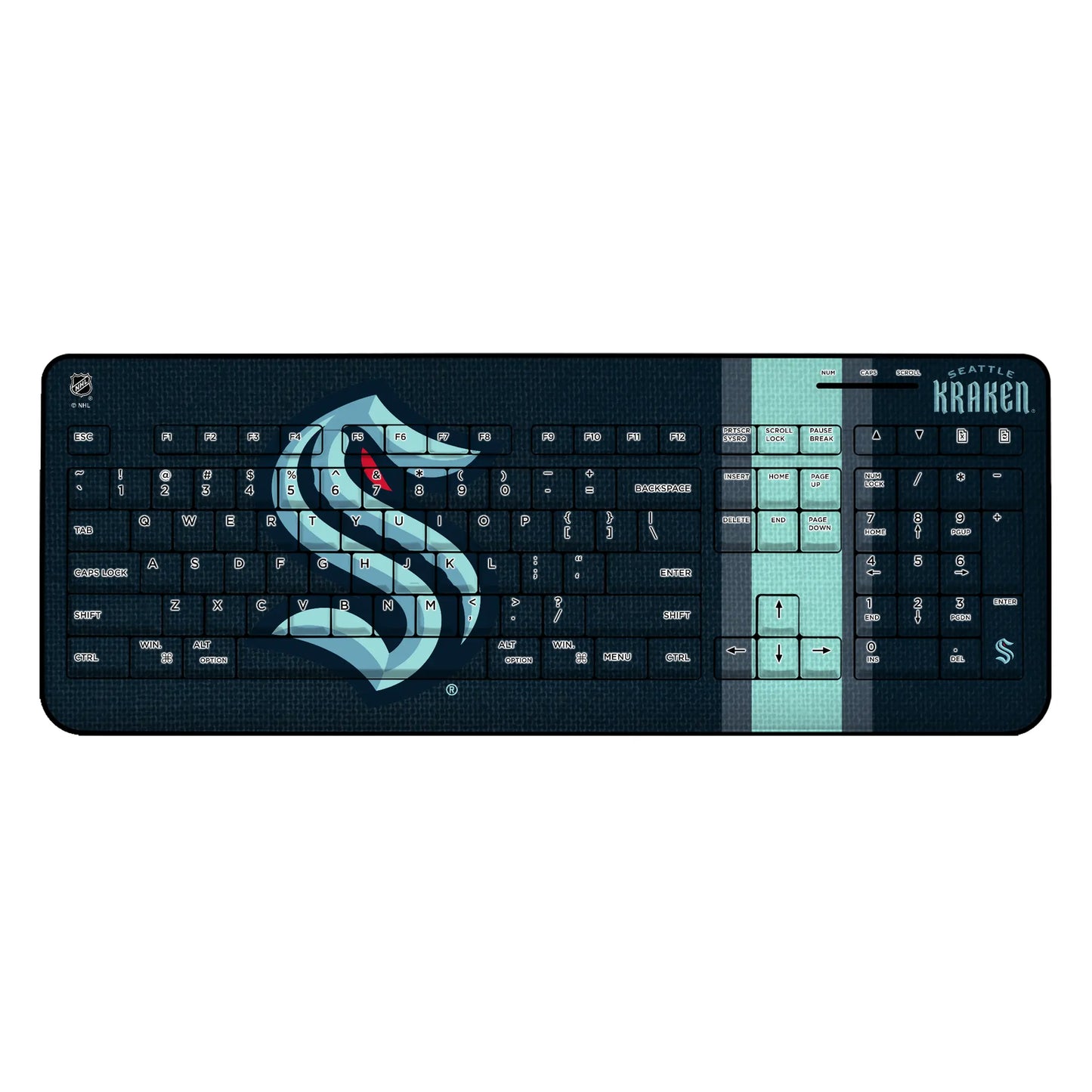 Seattle Kraken Stripe Wireless USB Keyboard