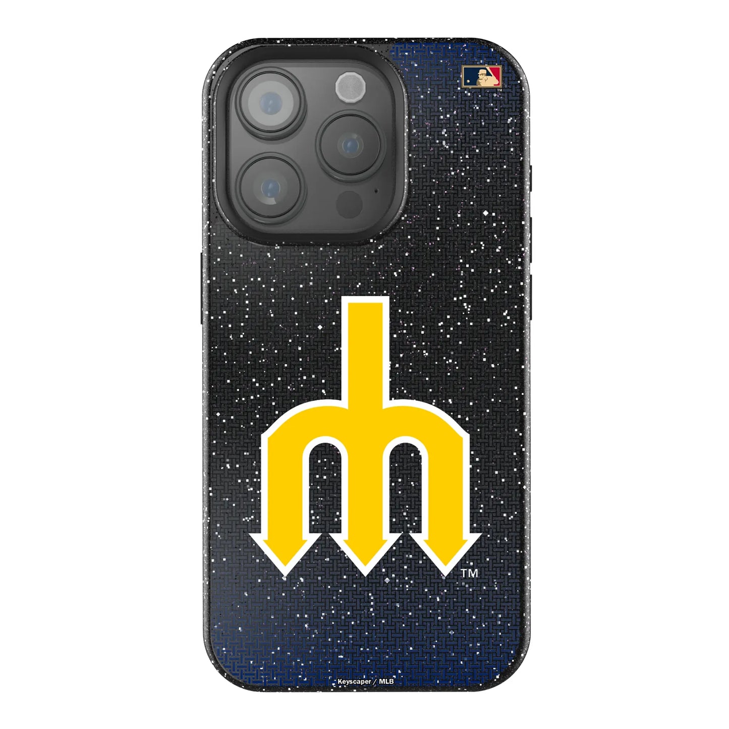 Seattle Mariners 1977-1980 - Cooperstown Collection Linen Black Bling Phone Case for Apple iPhone