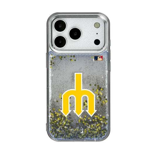 Seattle Mariners 1977-1980 - Cooperstown Collection Linen Glitter Phone Case for Apple iPhone
