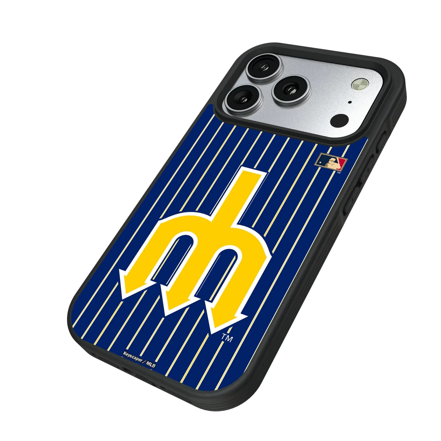 Seattle Mariners 1977-1980 - Cooperstown Collection Pinstripe Bump Phone Case for Apple iPhone