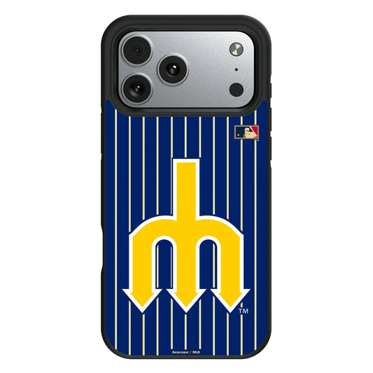 Seattle Mariners 1977-1980 - Cooperstown Collection Pinstripe Bump Phone Case for Apple iPhone