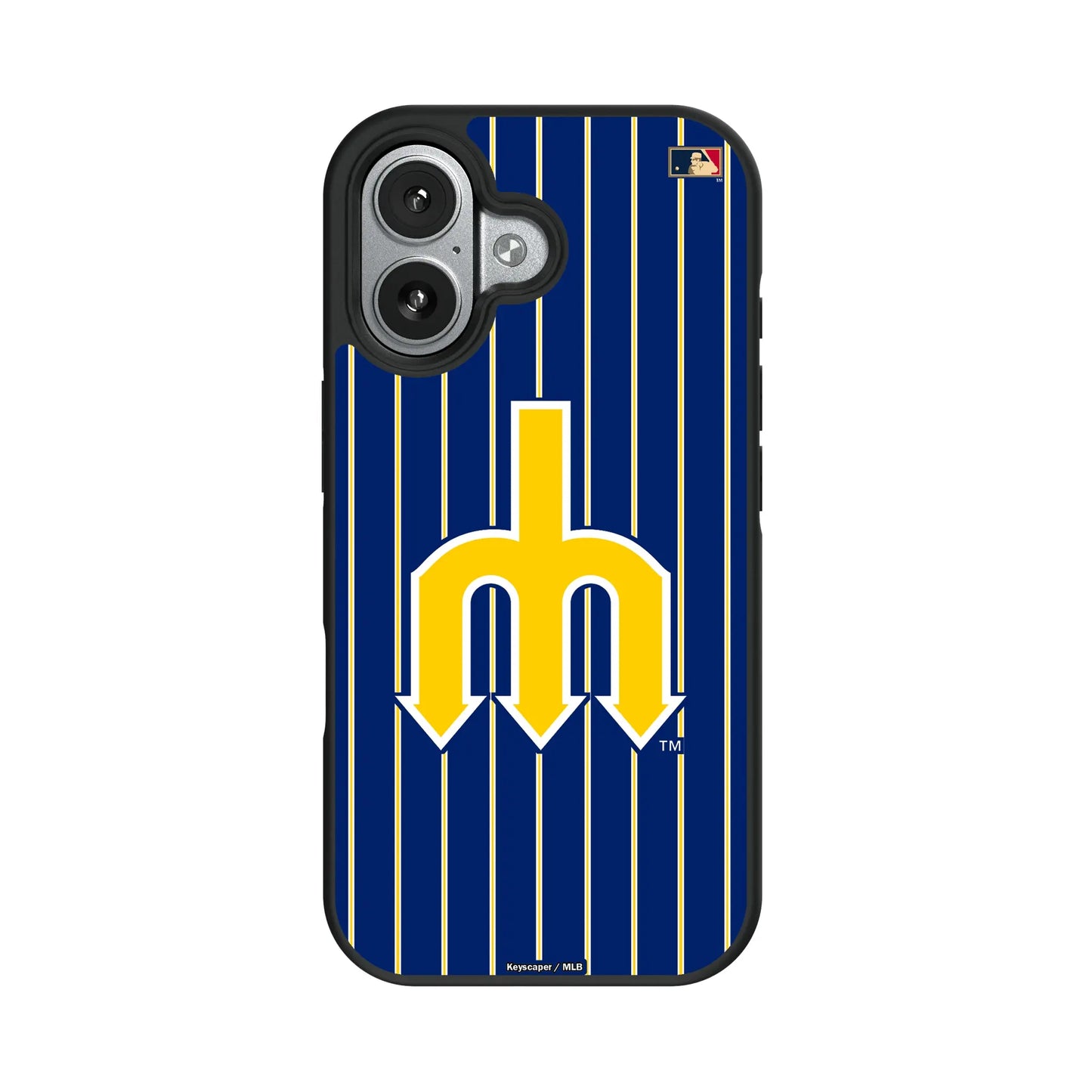 Seattle Mariners 1977-1980 - Cooperstown Collection Pinstripe Bump Phone Case for Apple iPhone