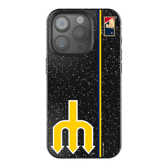 Seattle Mariners 1977-1980 - Cooperstown Collection Sidebar Black Bling Phone Case for Apple iPhone