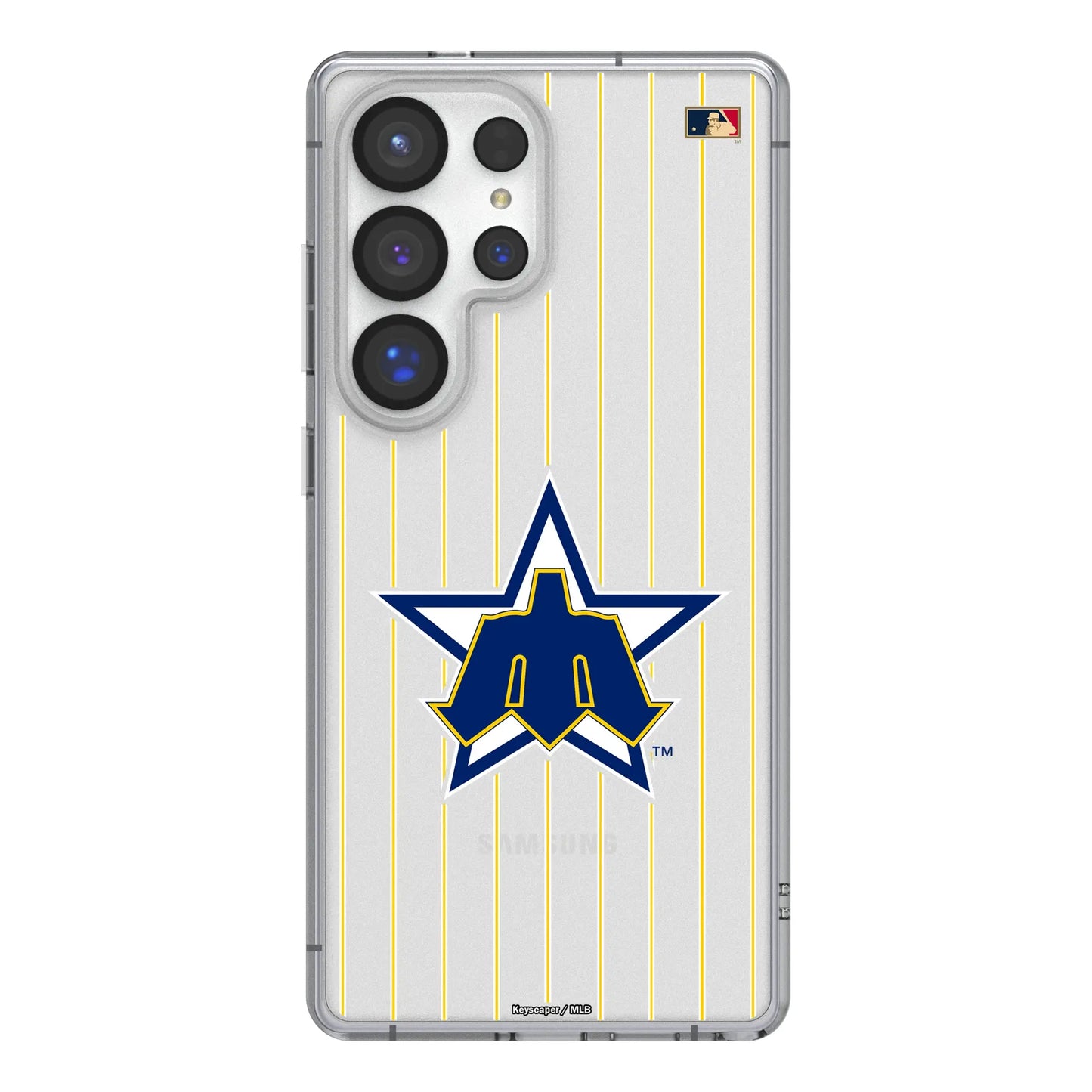 Seattle Mariners 1981-1986 - Cooperstown Collection Pinstripe Clear Phone Case for Samsung Galaxy