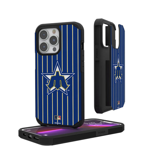 Seattle Mariners 1981-1986 - Cooperstown Collection Pinstripe Rugged Phone Case for Apple iPhone