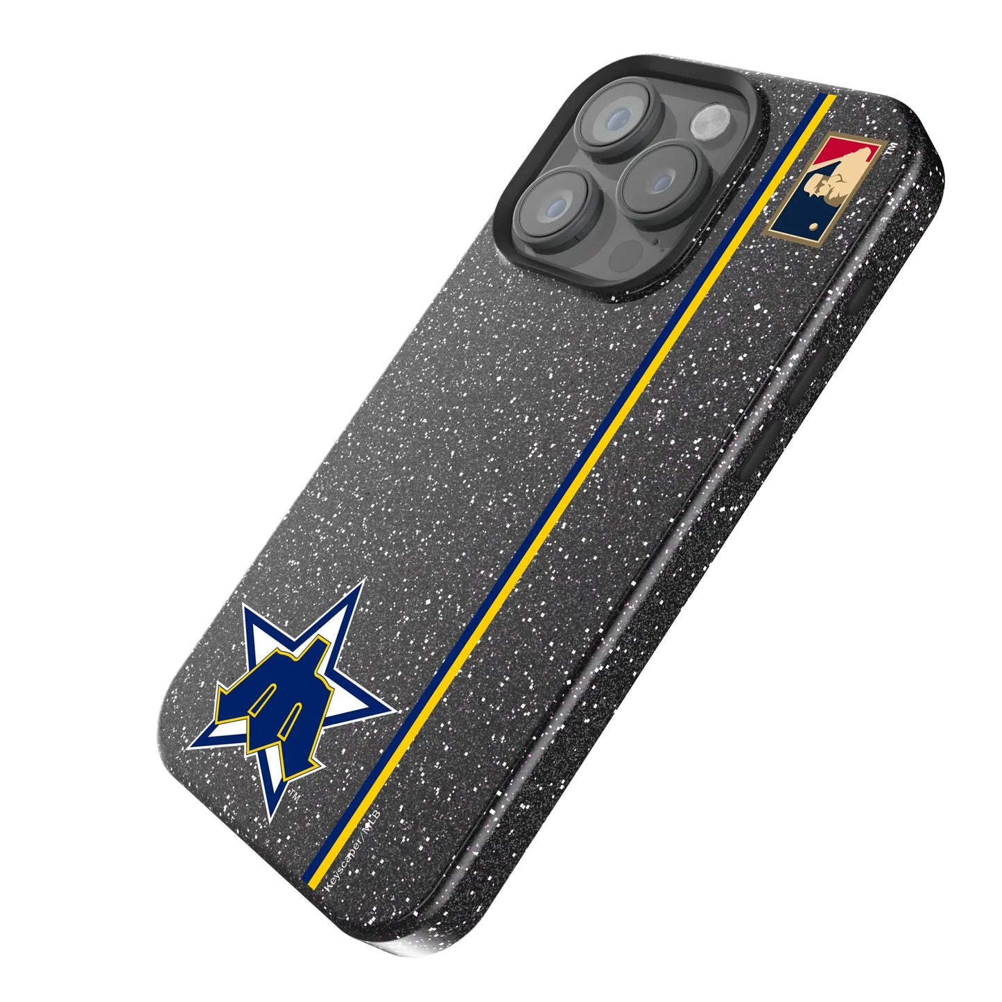 Seattle Mariners 1981-1986 - Cooperstown Collection Sidebar Black Bling Phone Case for Apple iPhone