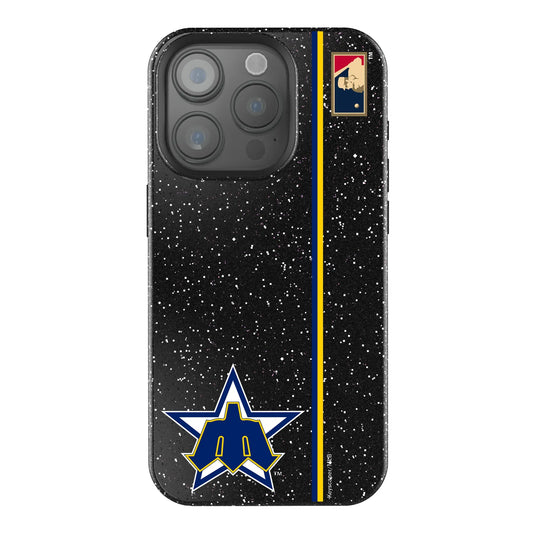 Seattle Mariners 1981-1986 - Cooperstown Collection Sidebar Black Bling Phone Case for Apple iPhone