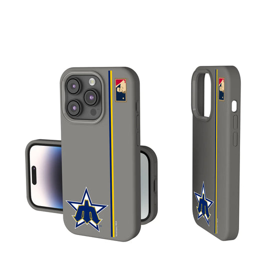 Seattle Mariners 1981-1986 - Cooperstown Collection Sidebar Soft Touch Phone Case for Apple iPhone