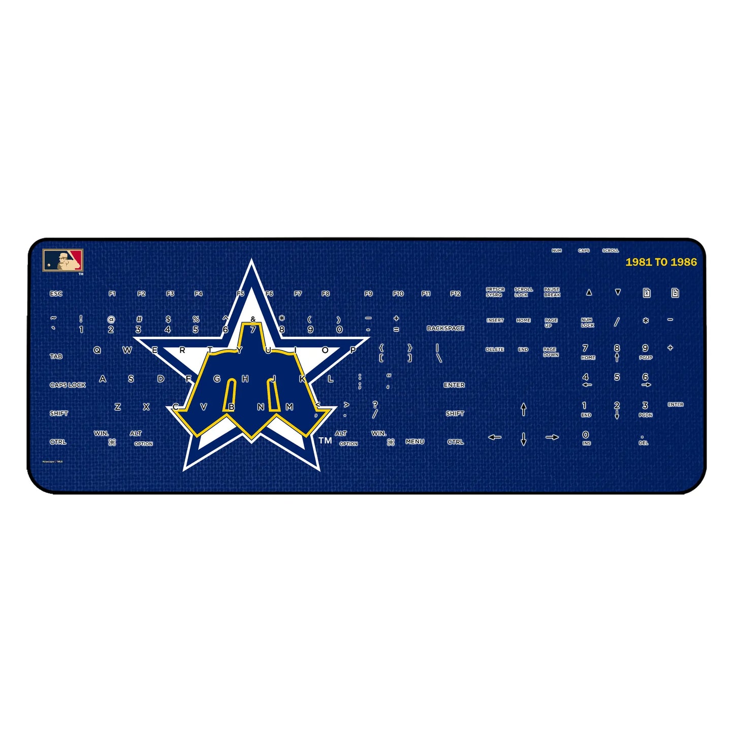 Seattle Mariners 1981-1986 - Cooperstown Collection Solid Wireless USB Keyboard