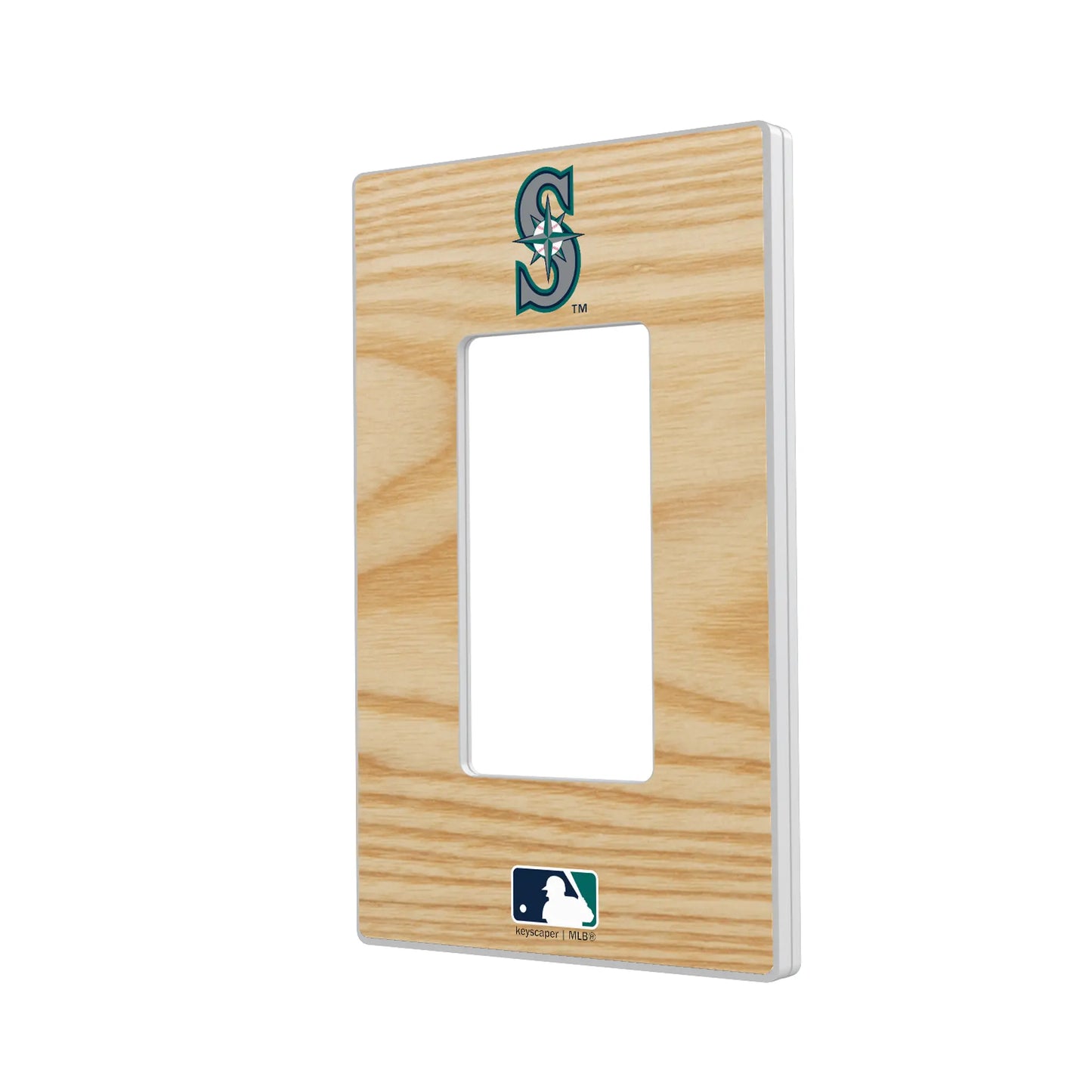 Seattle Mariners Baseball Bat Hidden-Screw Light Switch Plate