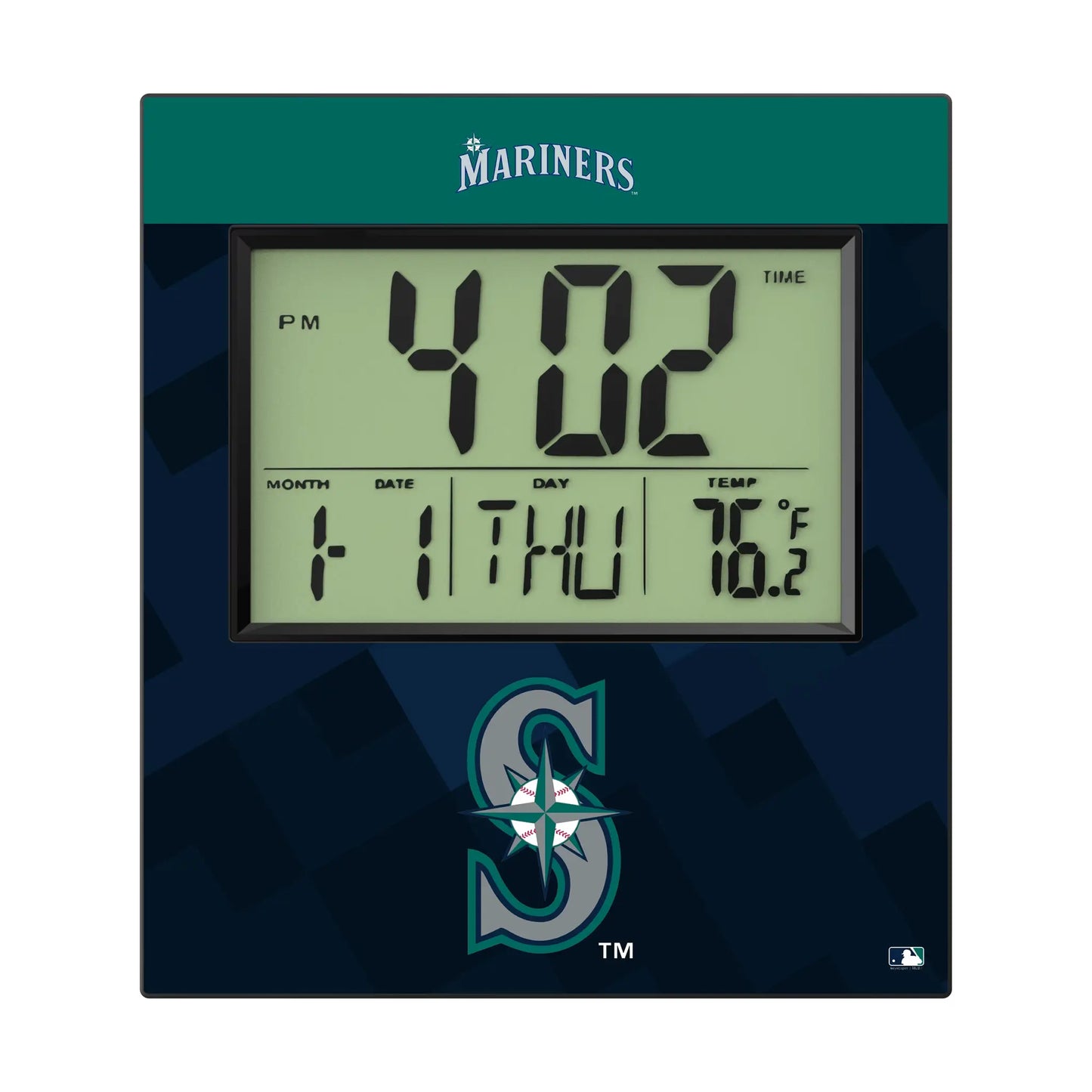 Seattle Mariners Color Block Wall Clock