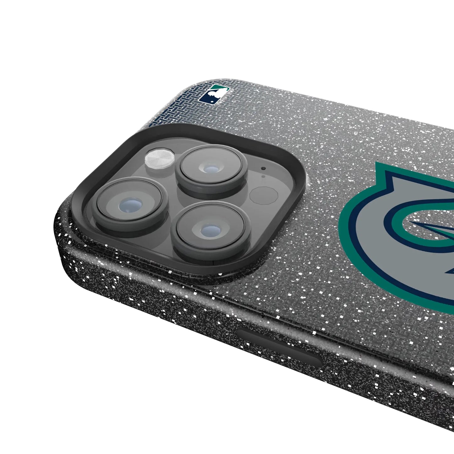 Seattle Mariners Linen Black Bling Phone Case for Apple iPhone