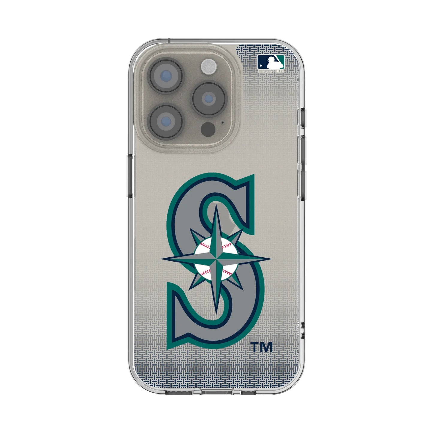 Seattle Mariners Linen Clear Phone Case for Apple iPhone