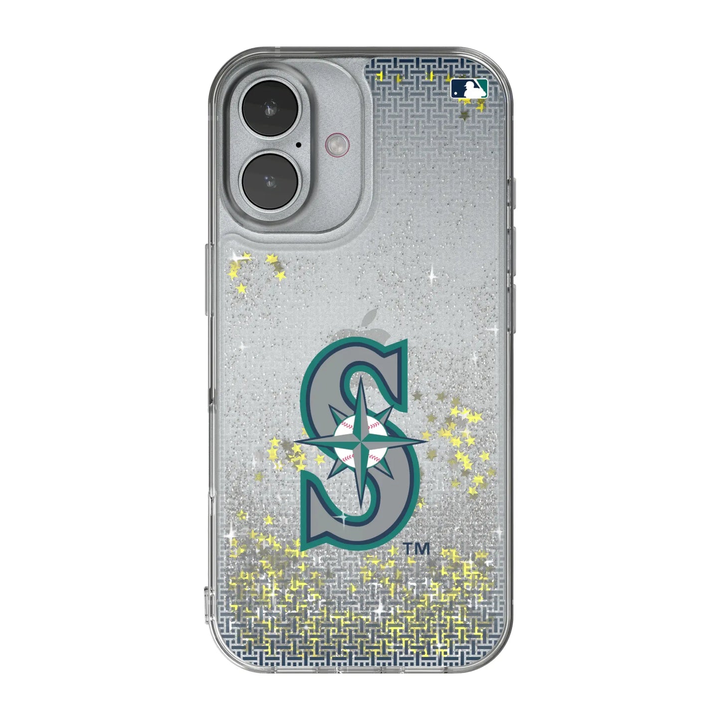 Seattle Mariners Linen Glitter Phone Case for Apple iPhone