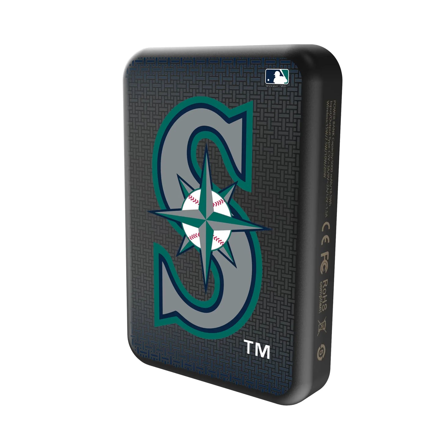 Seattle Mariners Linen Wireless Mag Power Bank